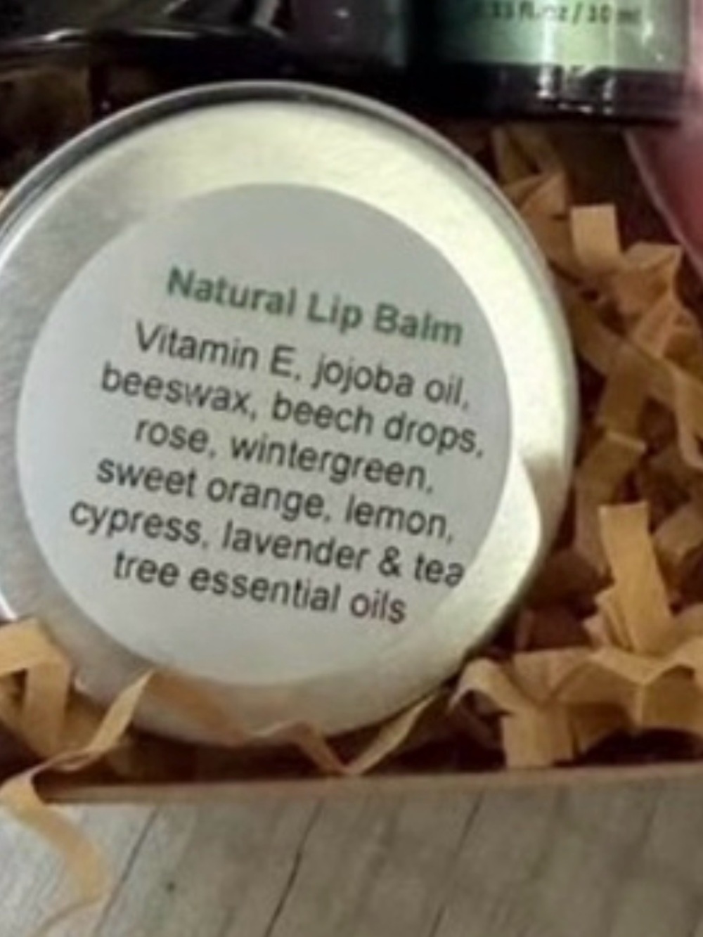 Natural Lip Balm  - Neutral Shade - Unscented Herbal .. HANDMADE!